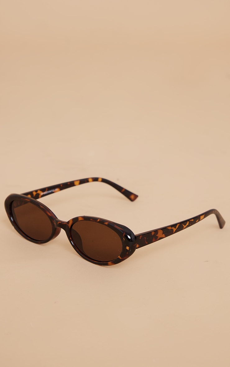 Tortoiseshell Small Oval Sunglasses