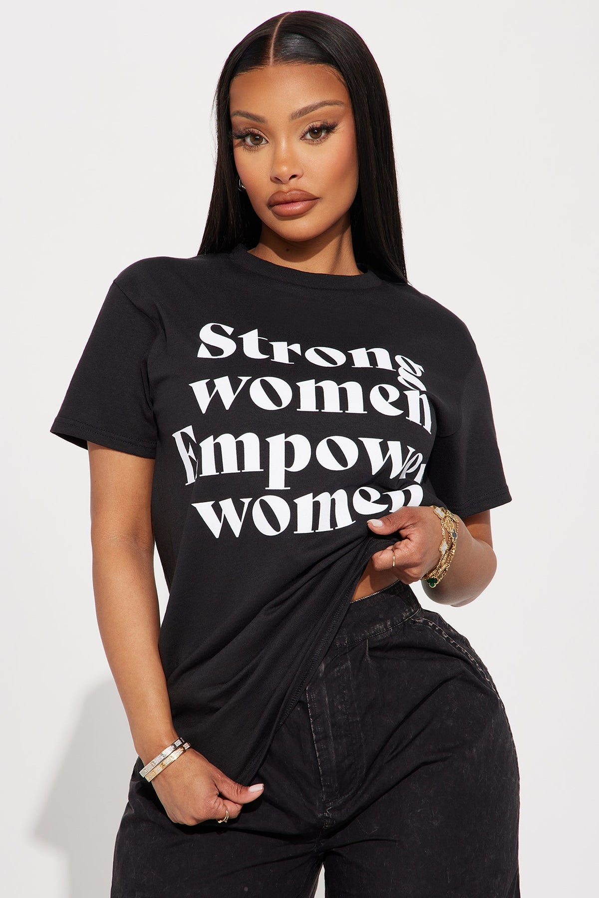 Strong Women Empower Women Tee - Black