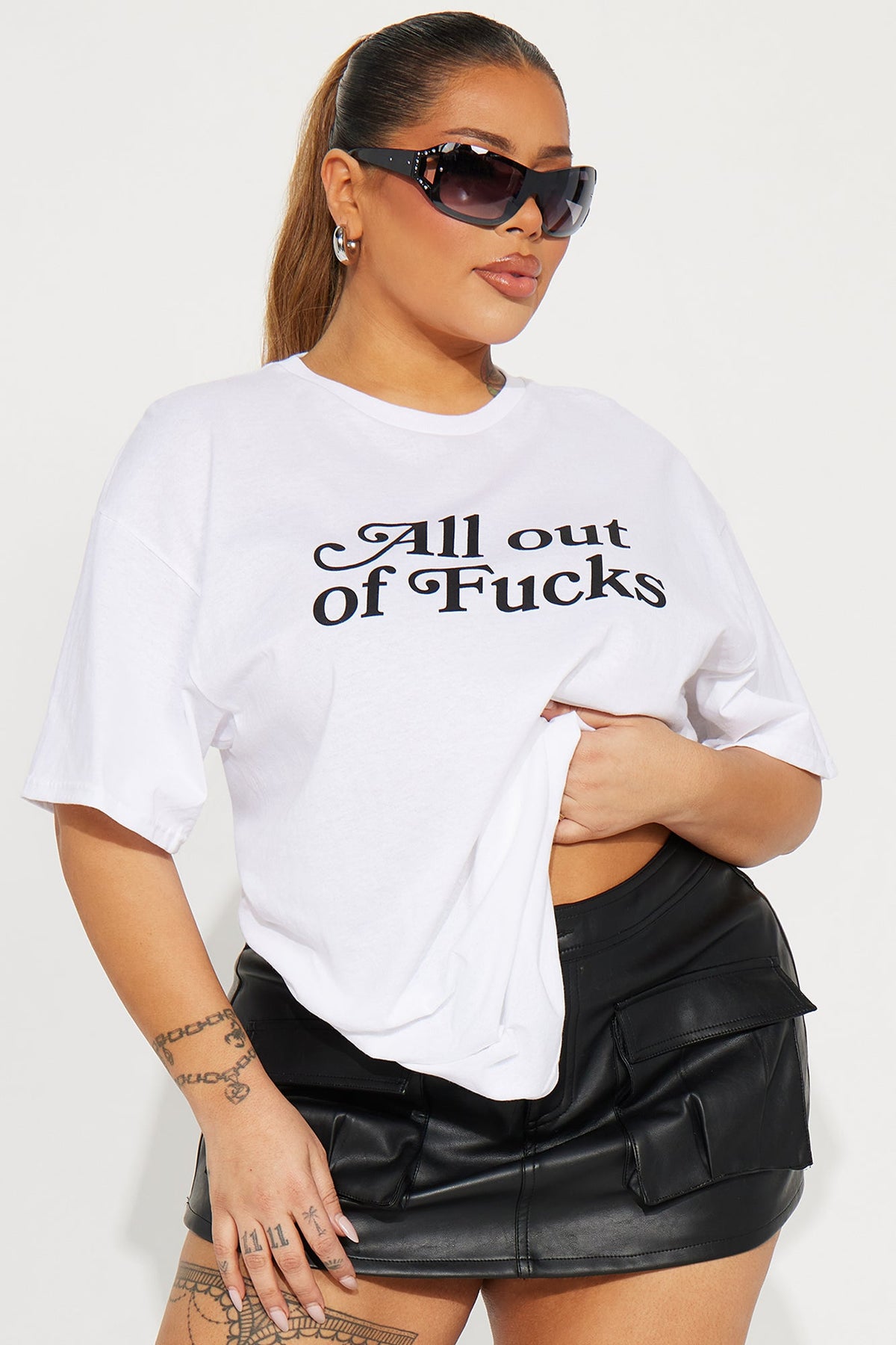 All Out Of Fcks Tee - White