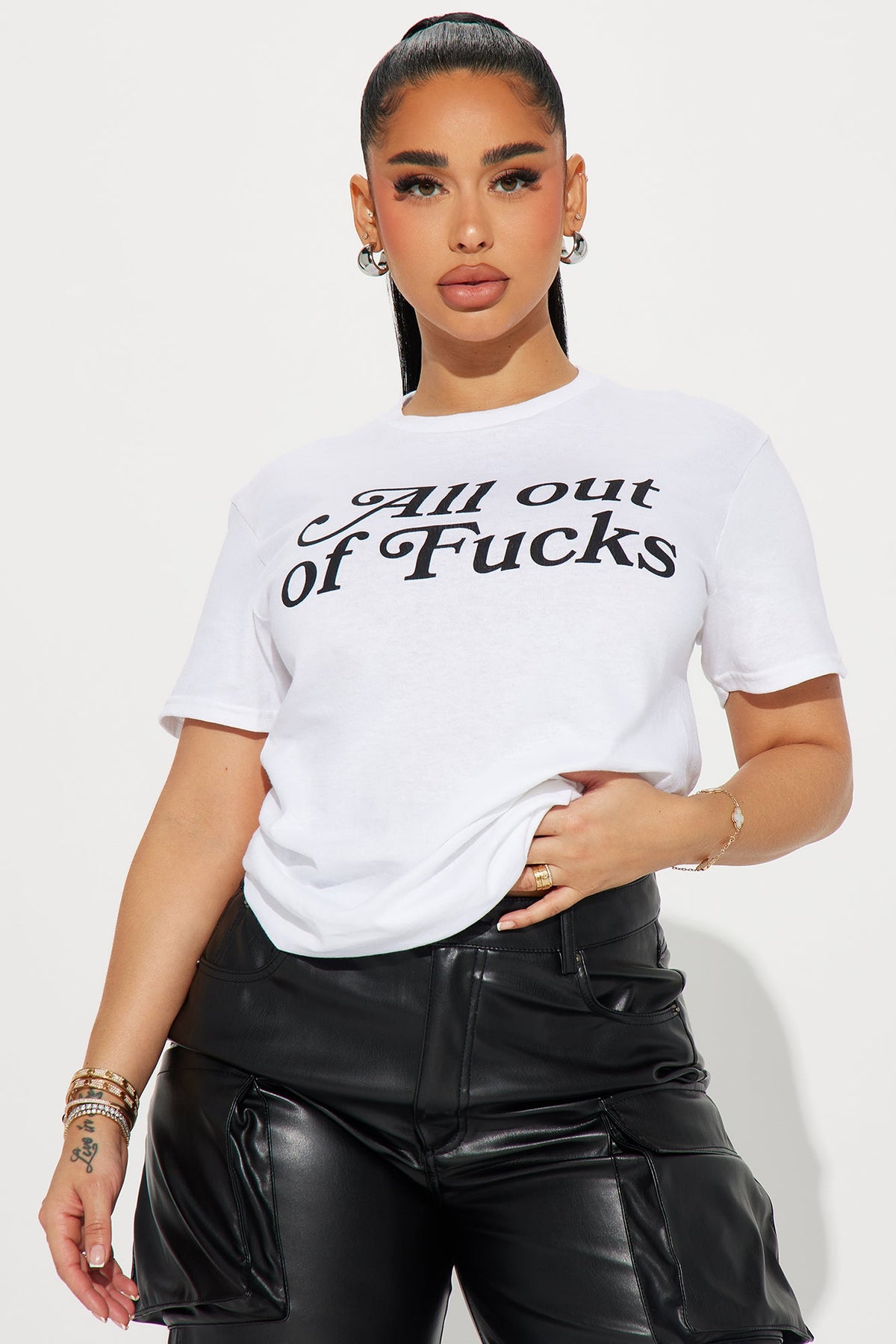 All Out Of Fcks Tee - White