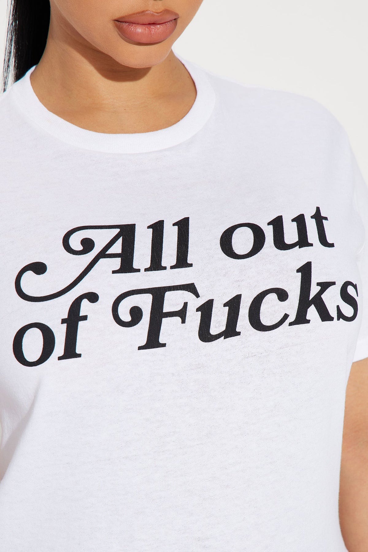 All Out Of Fcks Tee - White