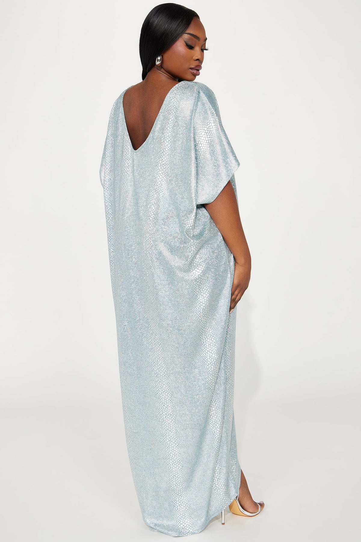 Mermaid Dreams Kaftan Maxi Dress - Aqua