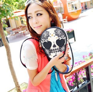 Mini Sugar Skull Style Crossbody Handbag