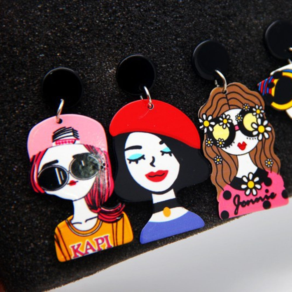 Fashion Earrings Harajuku Cute And Chic Cartoon Ladies