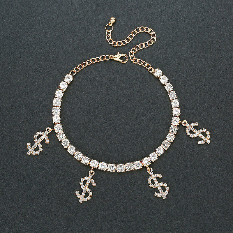 Dollar Sign Creative Pendant Anklet