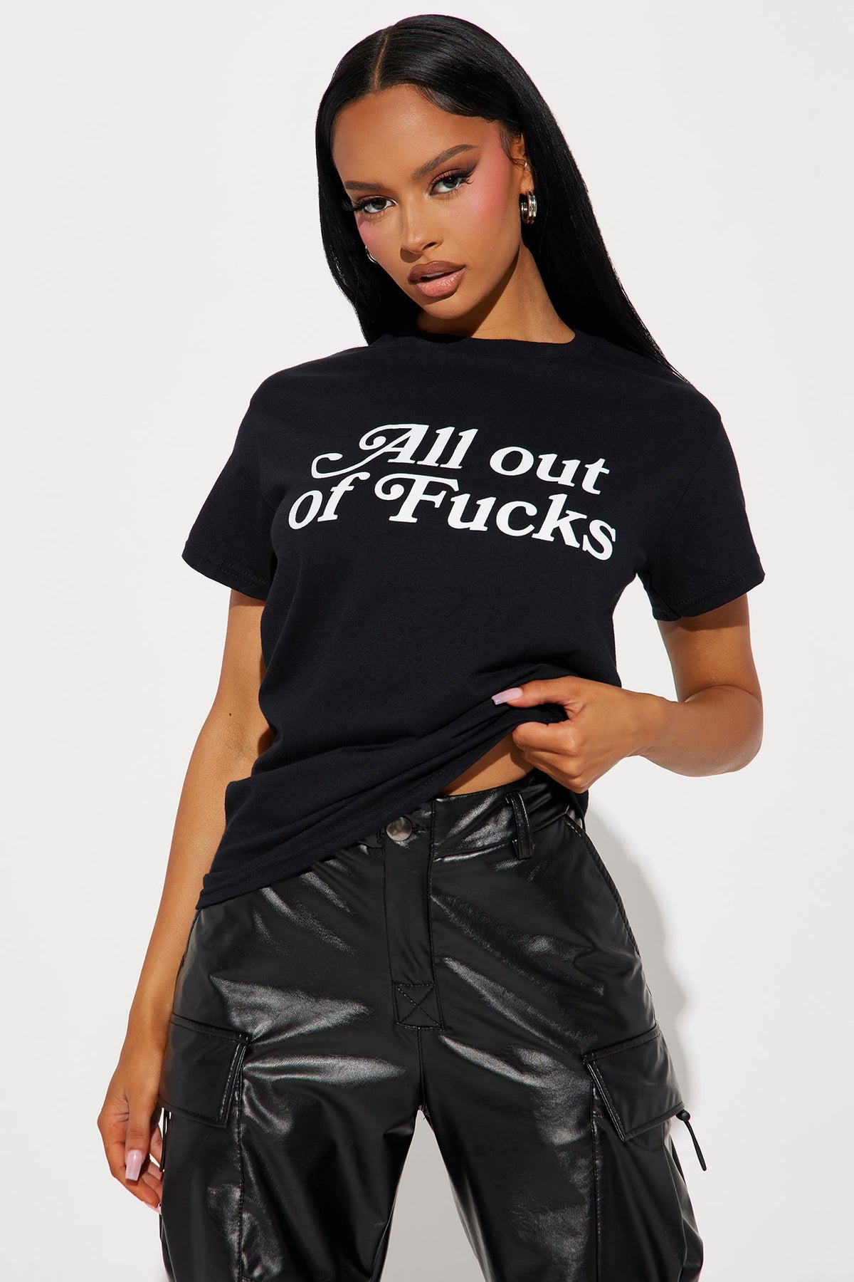 All Out Of Fcks Tee - Black