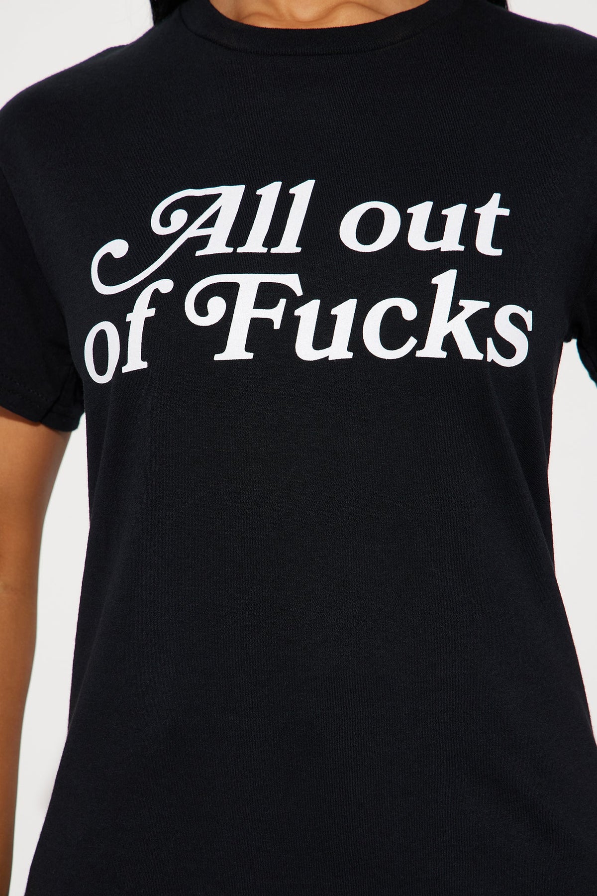 All Out Of Fcks Tee - Black