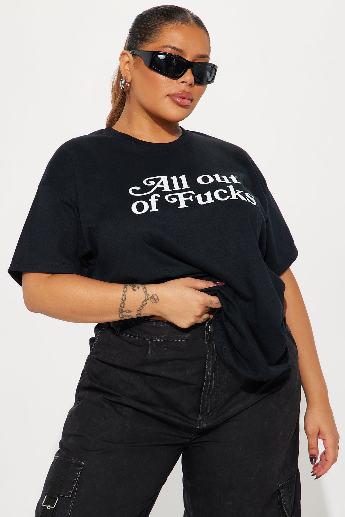 All Out Of Fcks Tee - Black