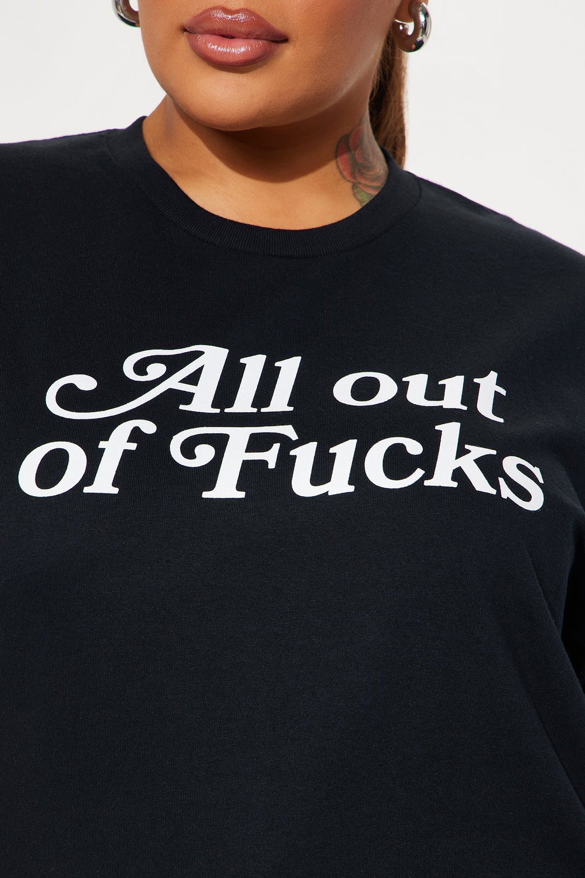 All Out Of Fcks Tee - Black