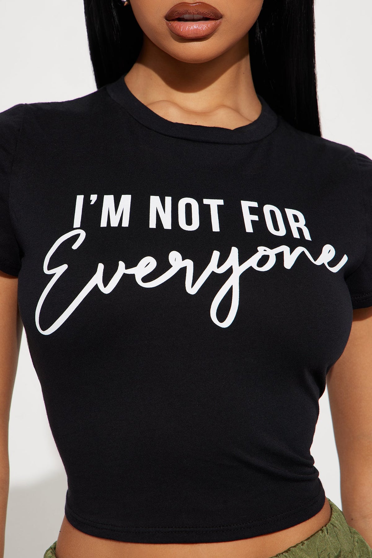 I'm Not For Everyone Fitted Tee - Black