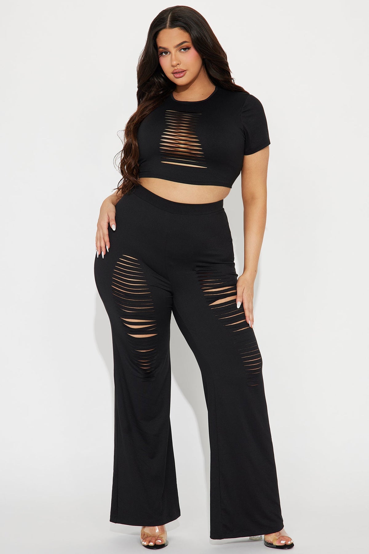 Naughty Girl Pant Set - Black