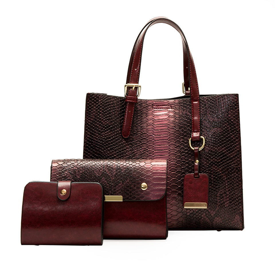 Snake Print Reptile Fashion Large Capacity Women's Handbag