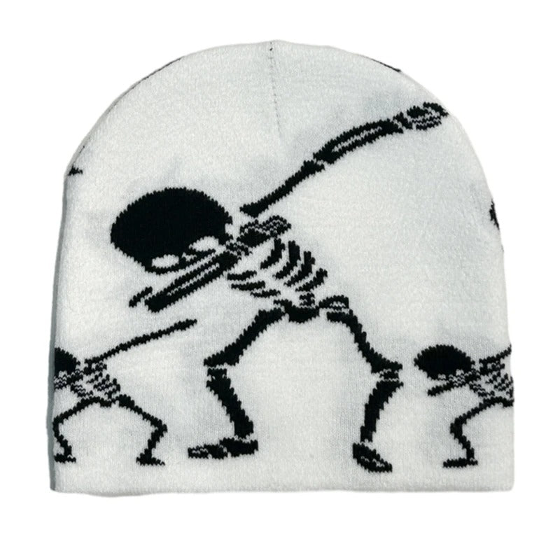 Skull Ghost Halloween Color Knitted Hat