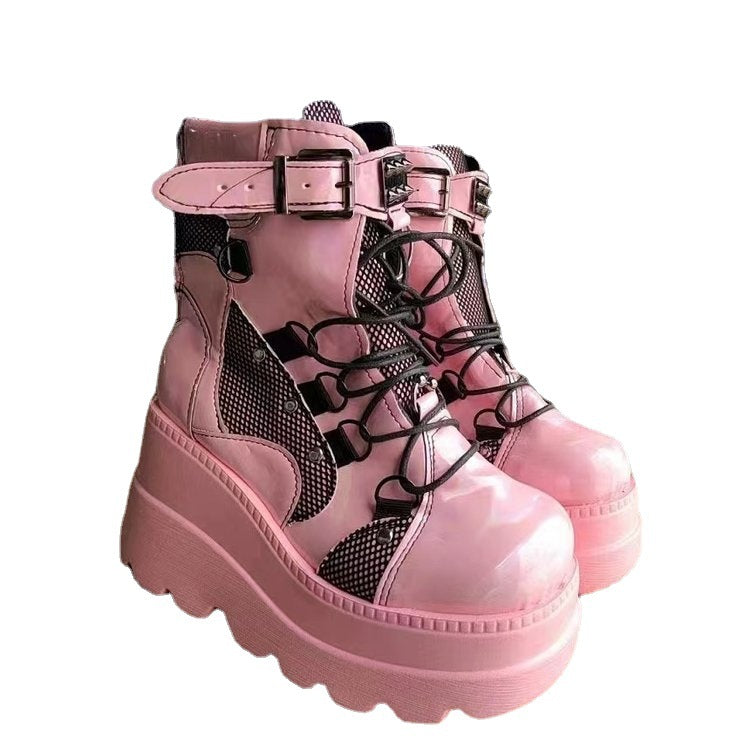 Platform Gothic Ankle Chunky Pastel Goth Boots