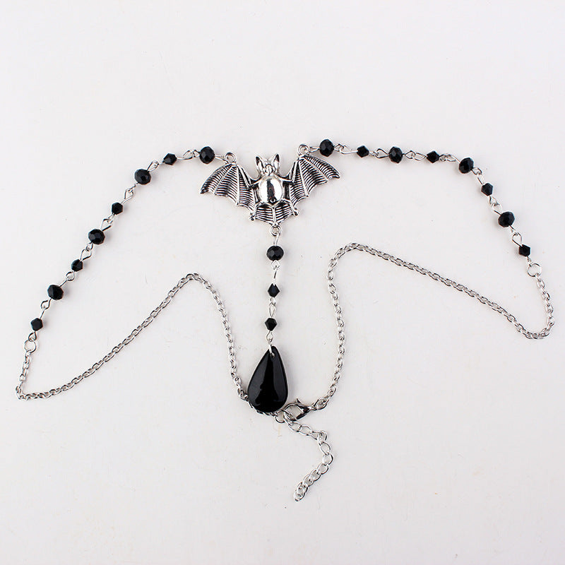 Gothic Bat Necklace Ladies Charm Jewelry