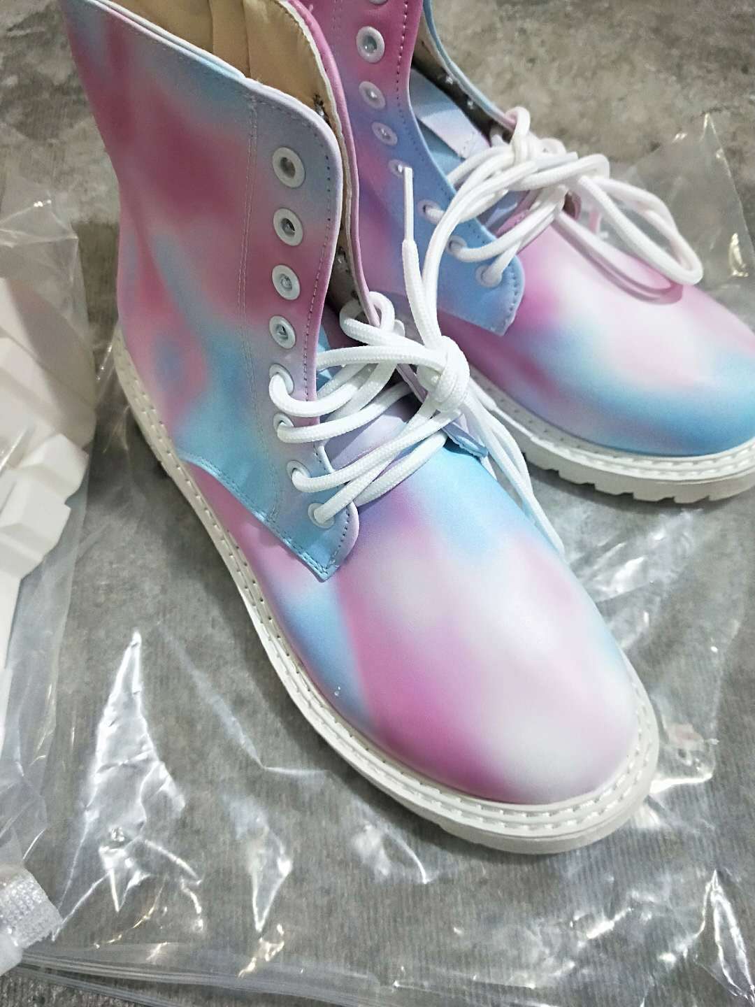 Colorful Tie Dye Martin Casual Punk Ankle Boots