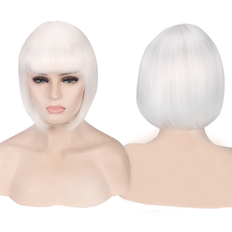 Dyed Short Hair Sharp Bob Cosplay Wig Multiple Options