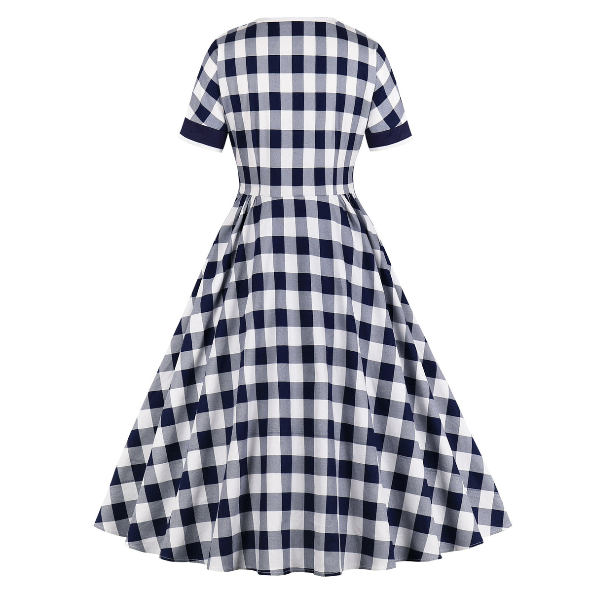 Buffalo Plaid Checked Retro Swing Dress