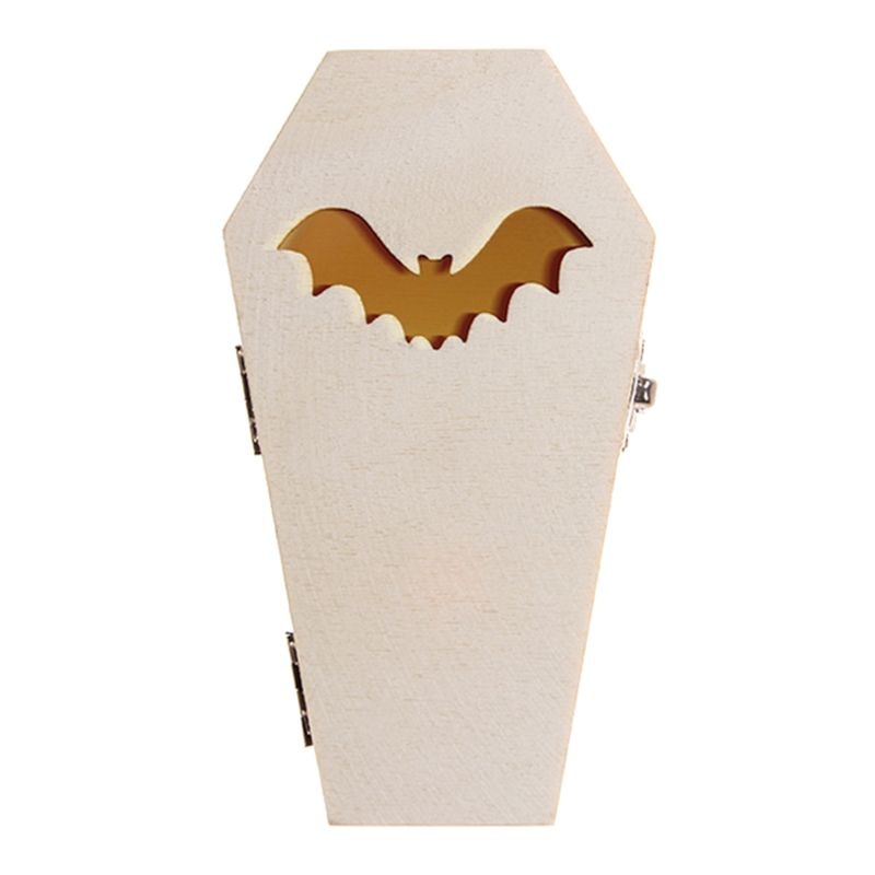 Wooden coffin bat light box