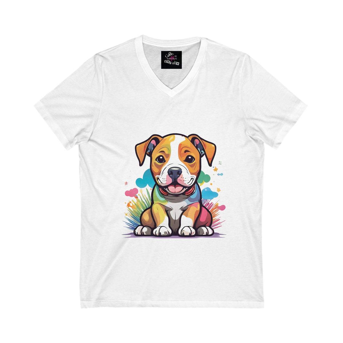 Prideful Pitties Unisex Jersey Short Sleeve V-Neck Tee