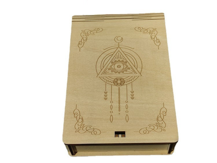 Wooden Tarot Storage Box Decoration Dense Ply Board