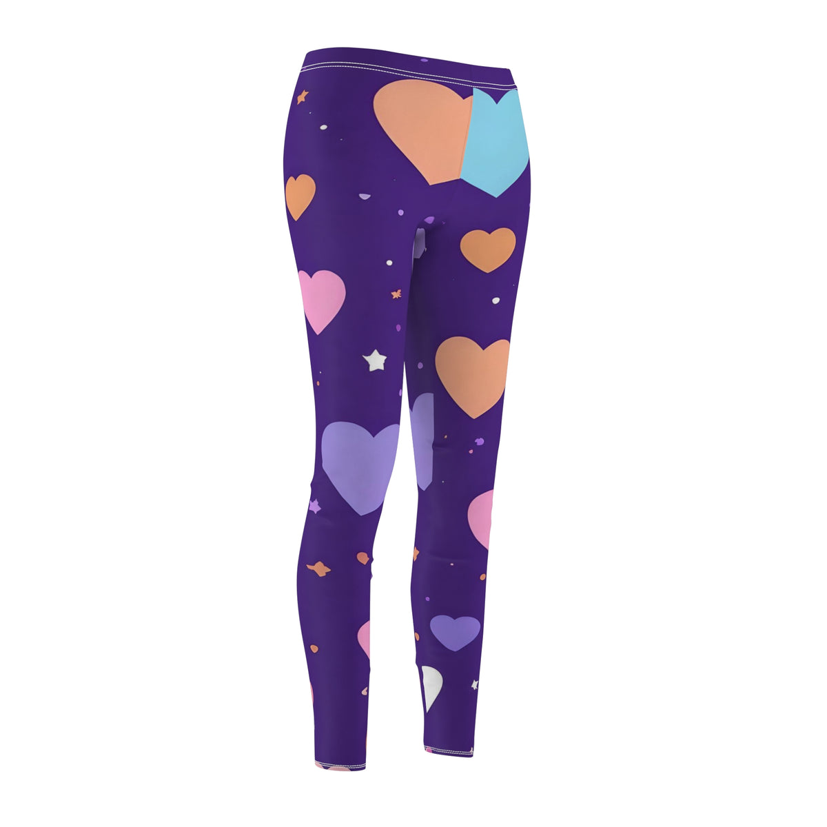 Pastel Hearts Women's Cut & Sew Casual Leggings (AOP)