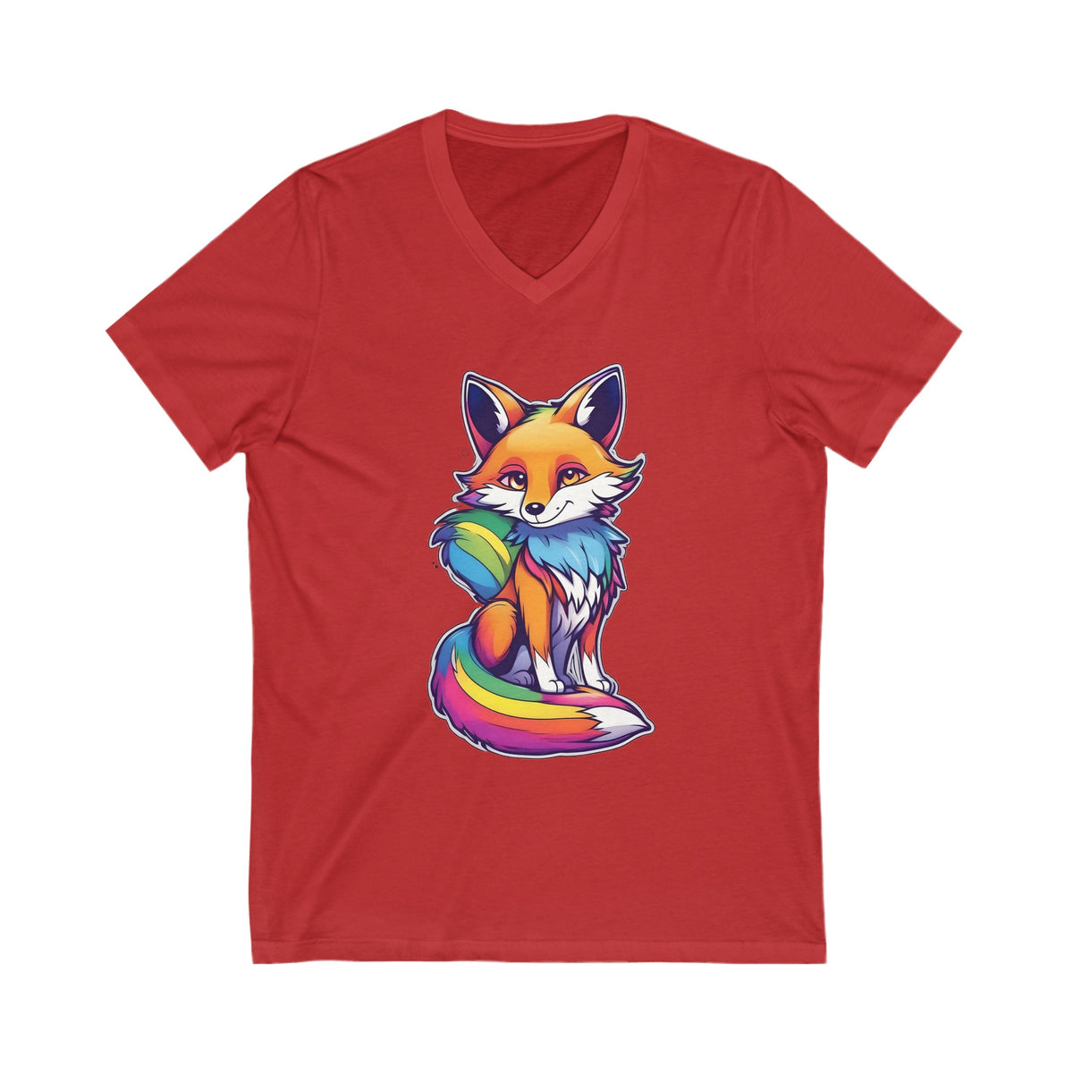 Four Fox Sake Proud Fox Unisex Jersey Short Sleeve V-Neck Tee