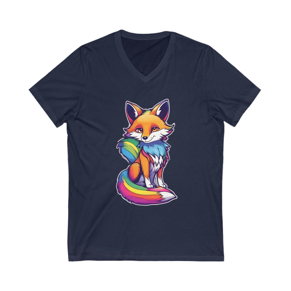 Four Fox Sake Proud Fox Unisex Jersey Short Sleeve V-Neck Tee