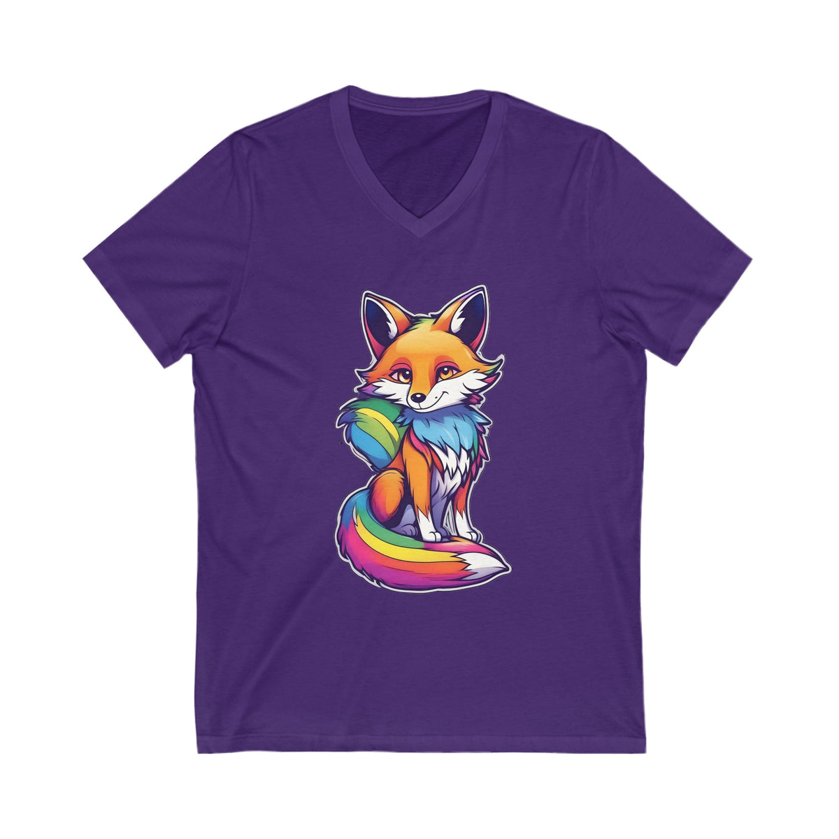 Four Fox Sake Proud Fox Unisex Jersey Short Sleeve V-Neck Tee