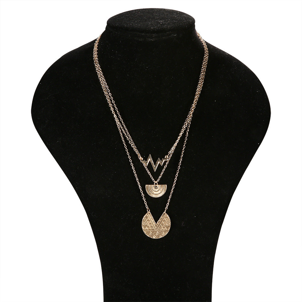 Multi-layer Pac Life Clavicle Necklace