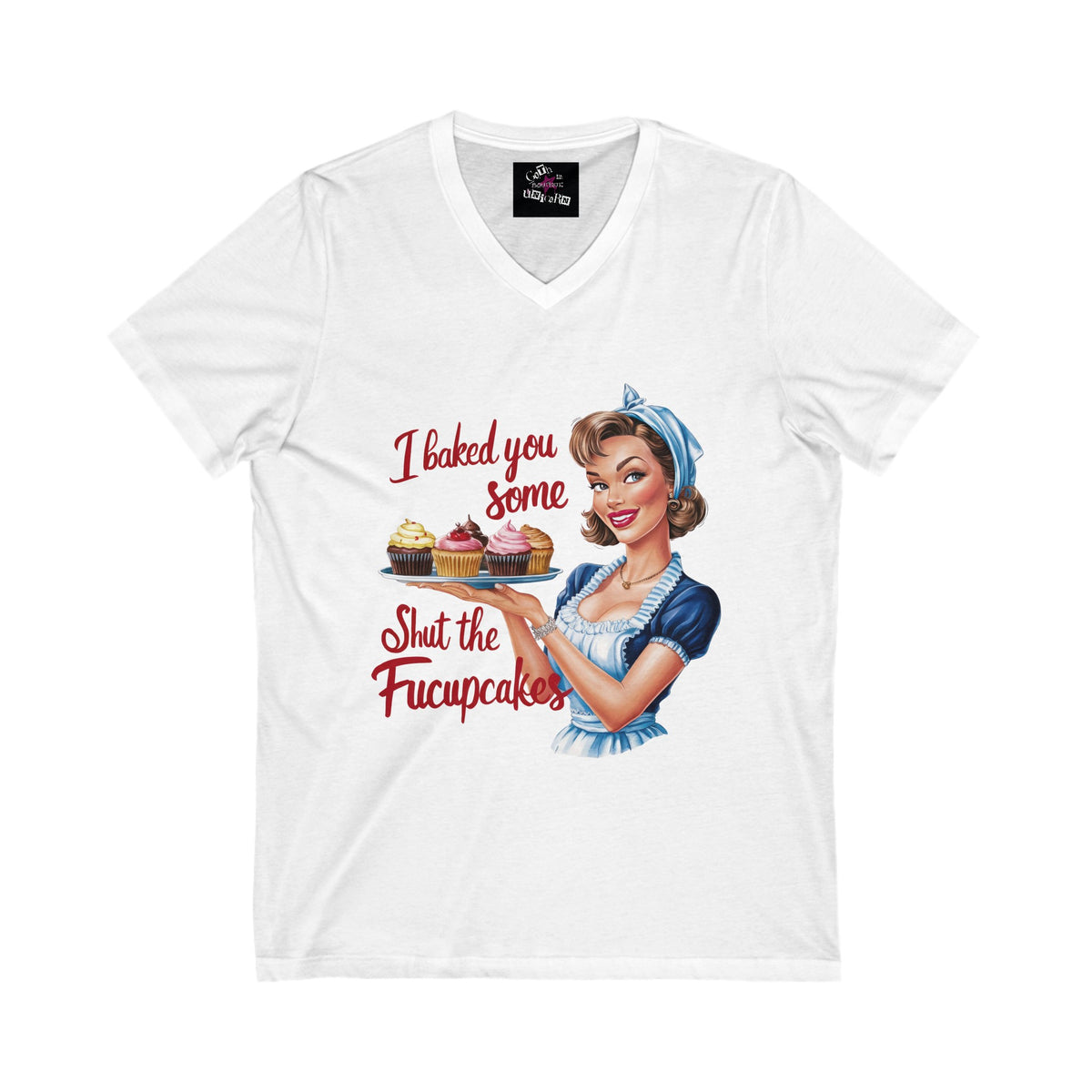 I baked Unisex Jersey Short Sleeve V-Neck Tee