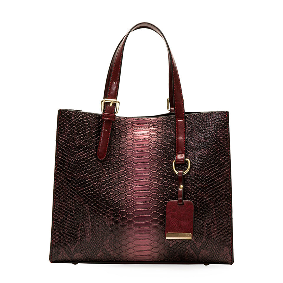 Snake Print Reptile Fashion Large Capacity Women's Handbag