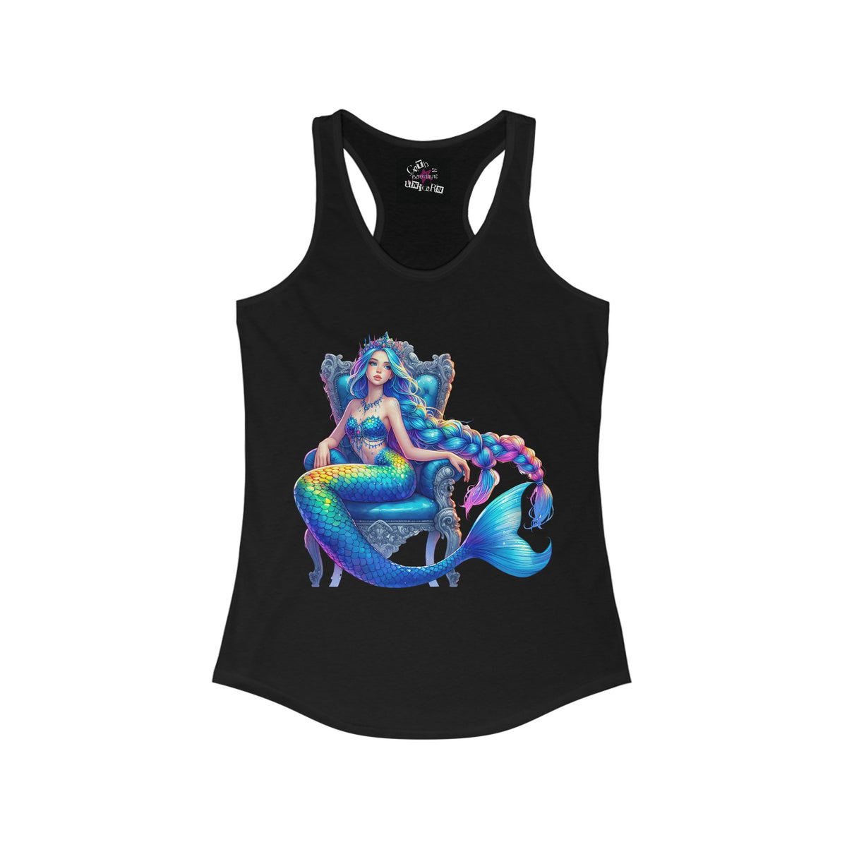 On A Mermaids Throne | Women's Ideal Racerback Tank