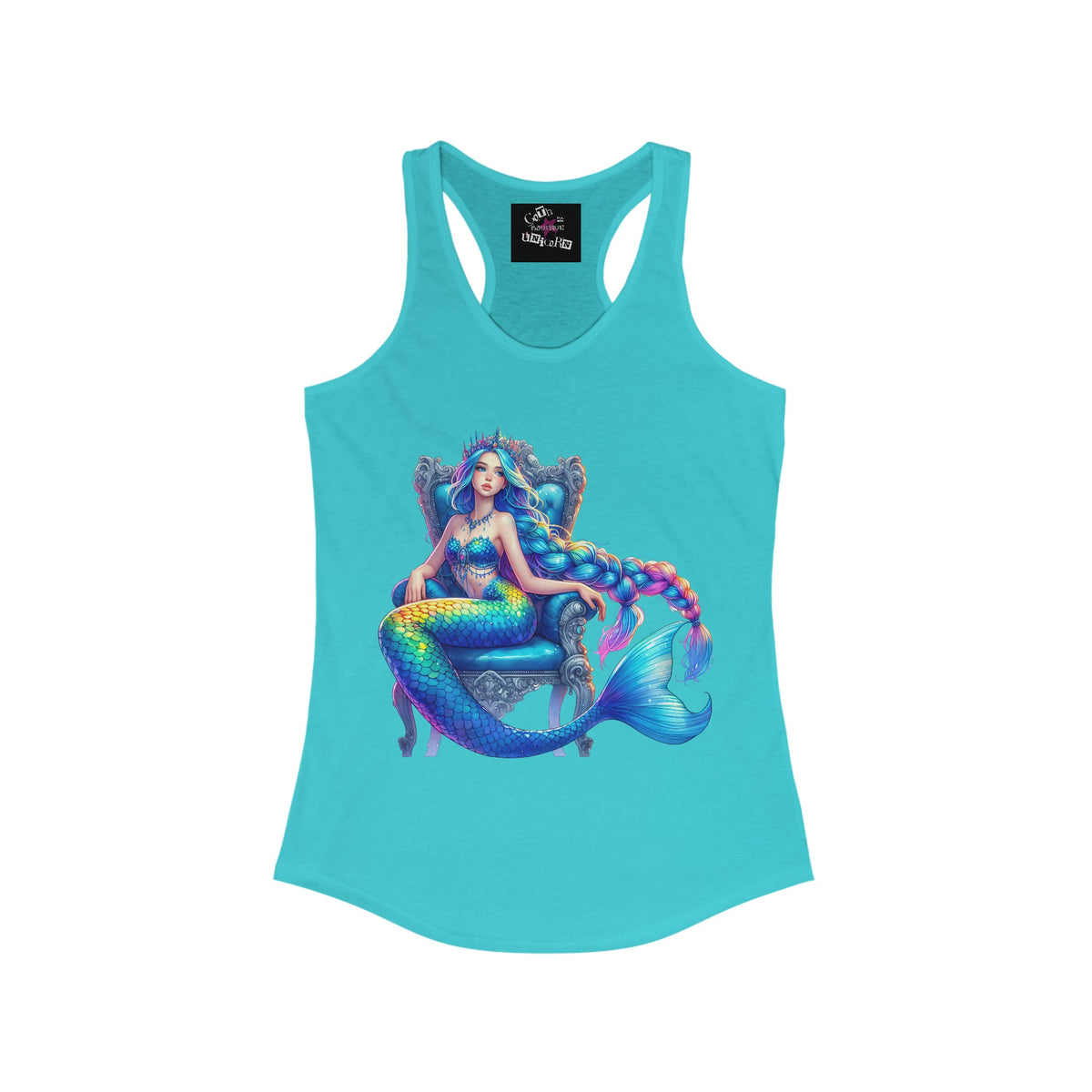 On A Mermaids Throne | Women's Ideal Racerback Tank