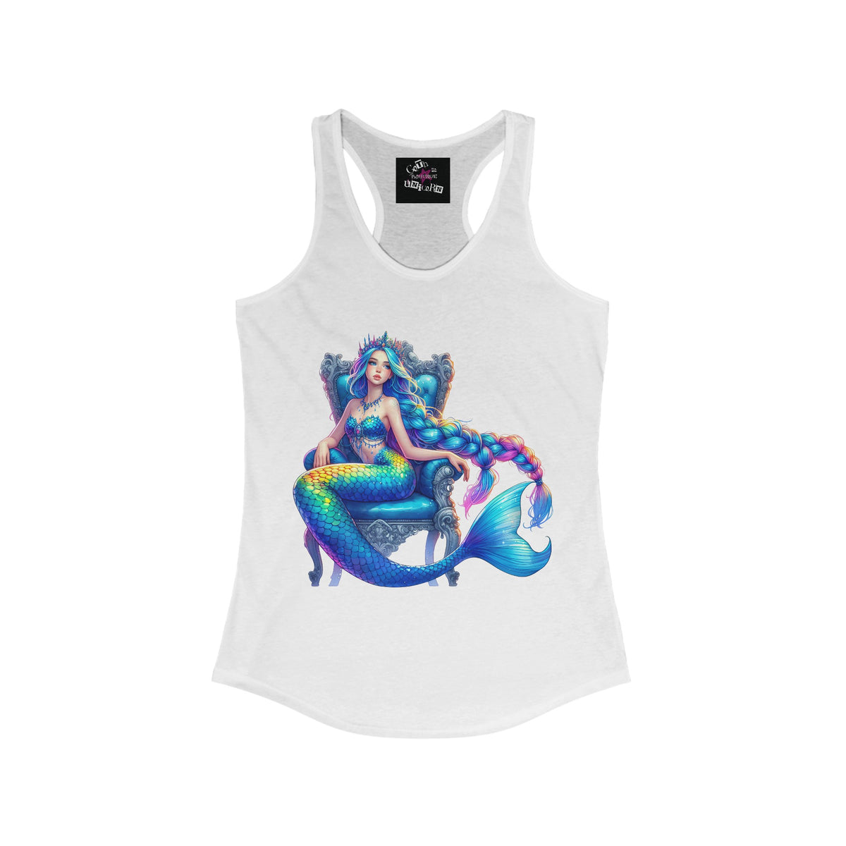 On A Mermaids Throne | Women's Ideal Racerback Tank