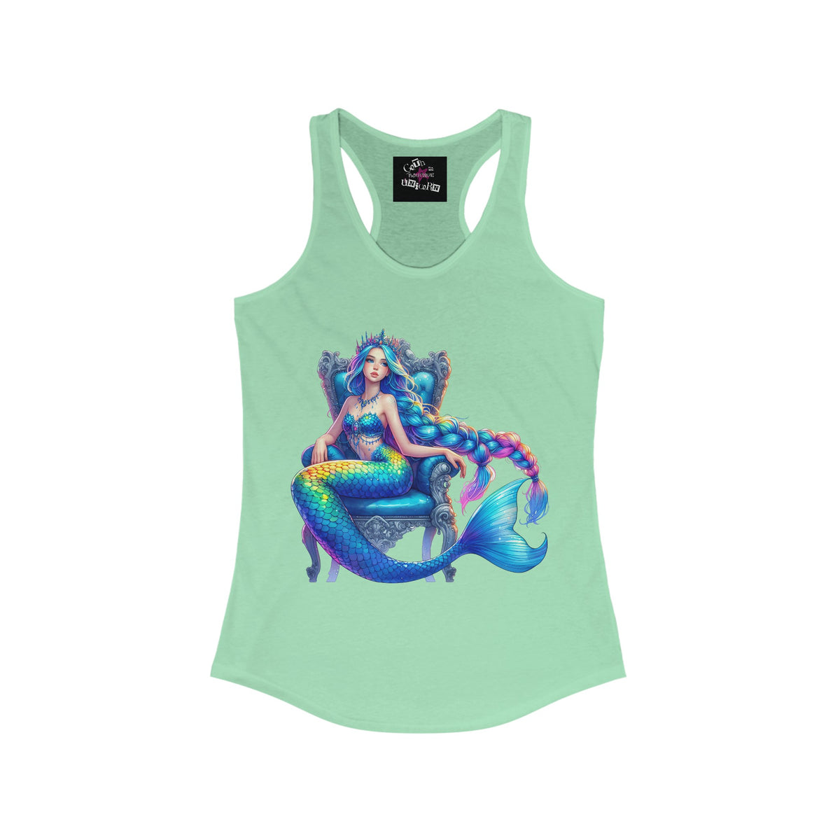 On A Mermaids Throne | Women's Ideal Racerback Tank