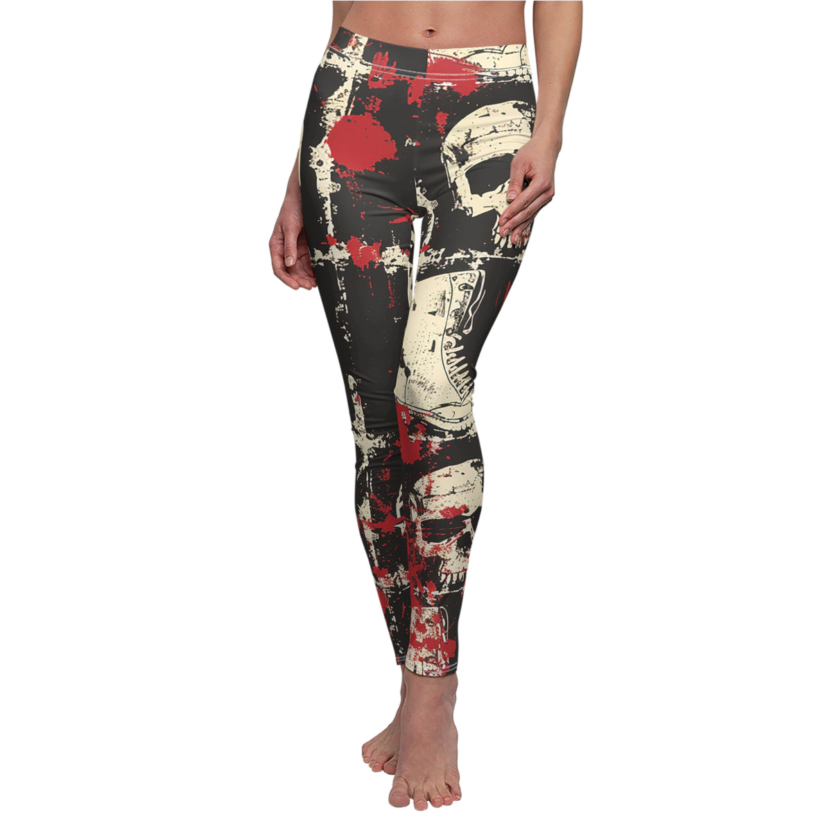 Punk Prints Two | Goth Unicorn Originals | Women's Cut & Sew Casual Leggings (AOP)