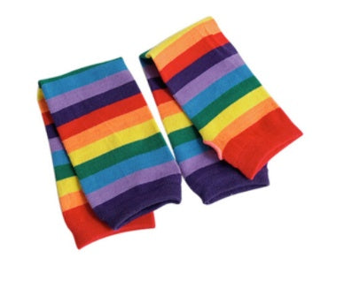 Rainbow Fingerless Glove Sun Protection Sleeves