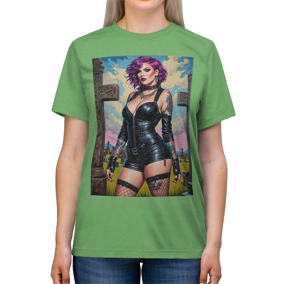 Goth Graveyard Girl Series - Design Eleven - Unisex Triblend Tee