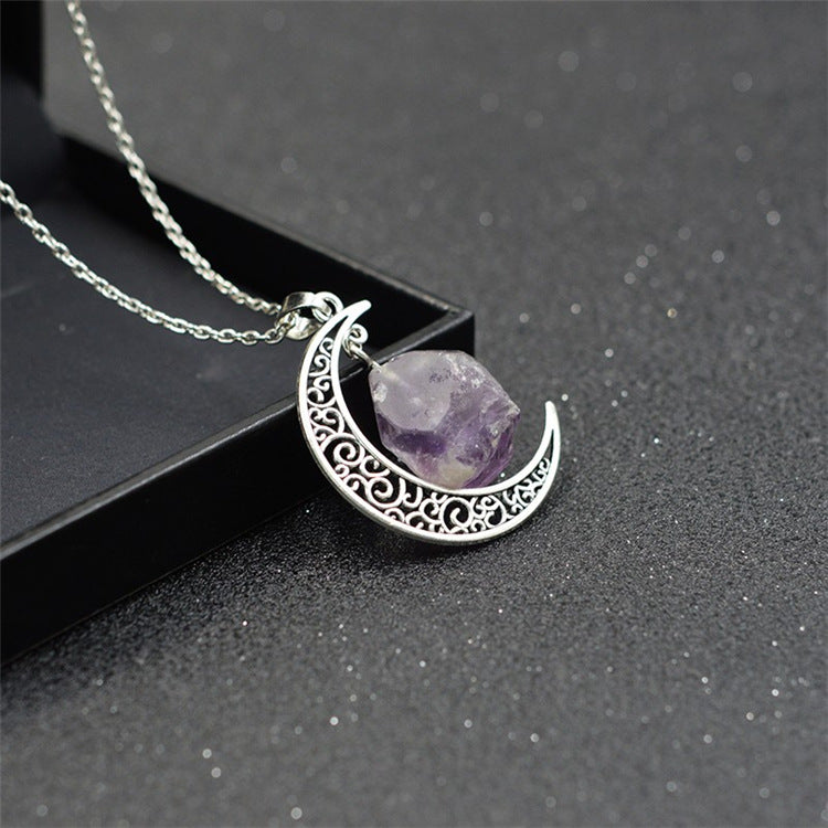 Moon and Natural Stone Magic Is In The Air Pendant Necklace