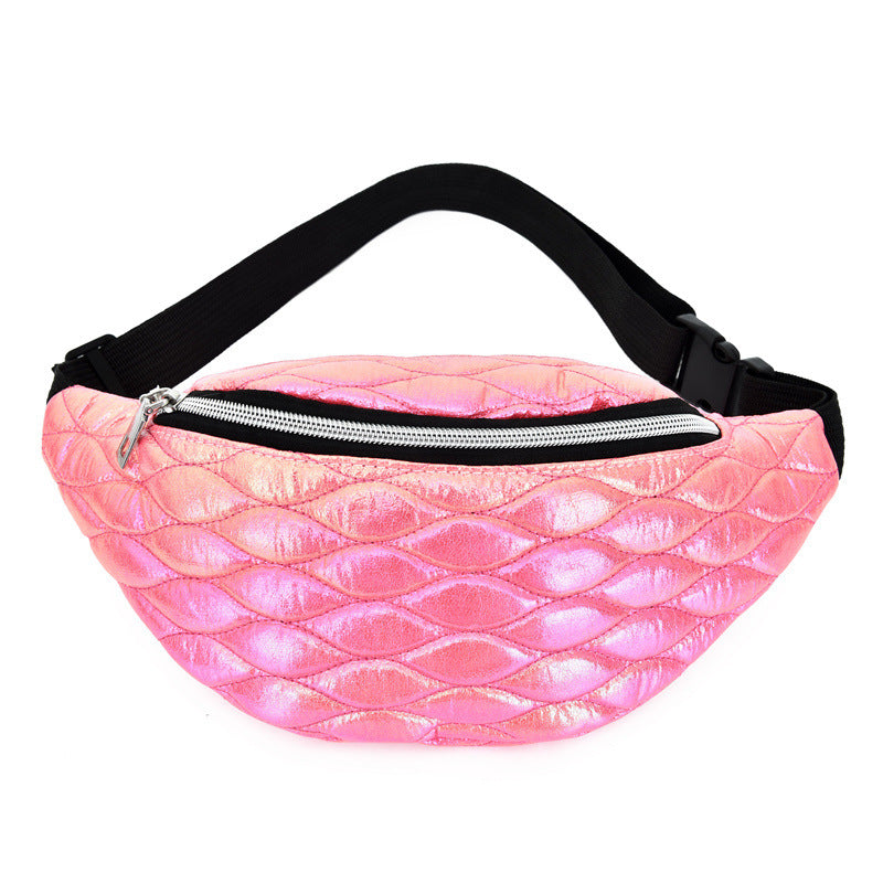 Laser Embossed Holographic Mermaid Style Crossbody Messenger Bag