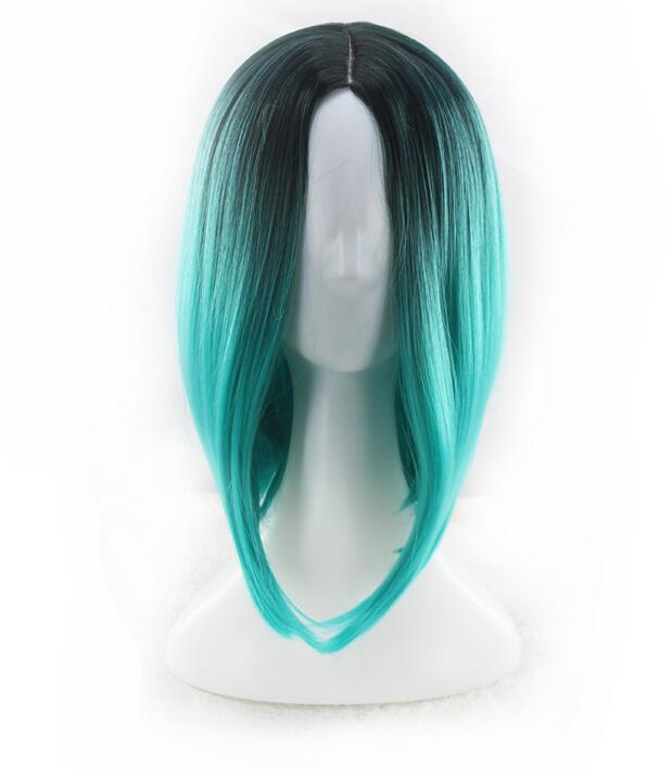 Short Cropped Style Bob Gradient Died Cosplay Wig