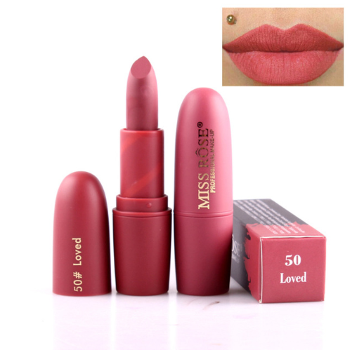 Miss Rose Moisturizing Comfort Matte Long Lasting Low Fade Lipstick