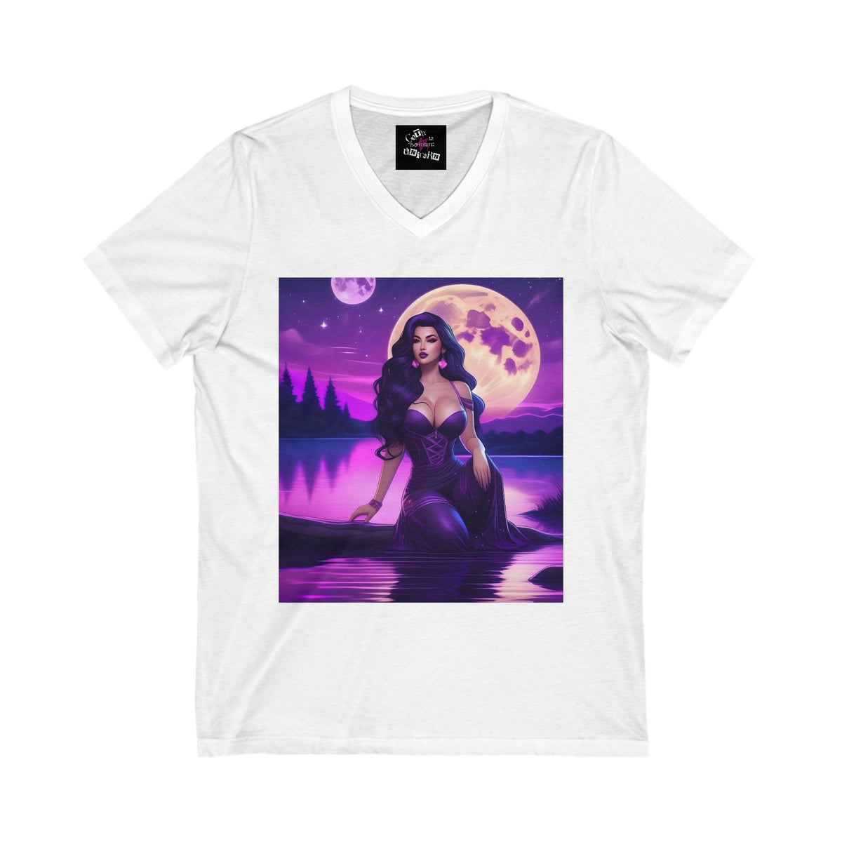 Multi Moon’s Mistress Unisex Jersey Short Sleeve V-Neck Tee