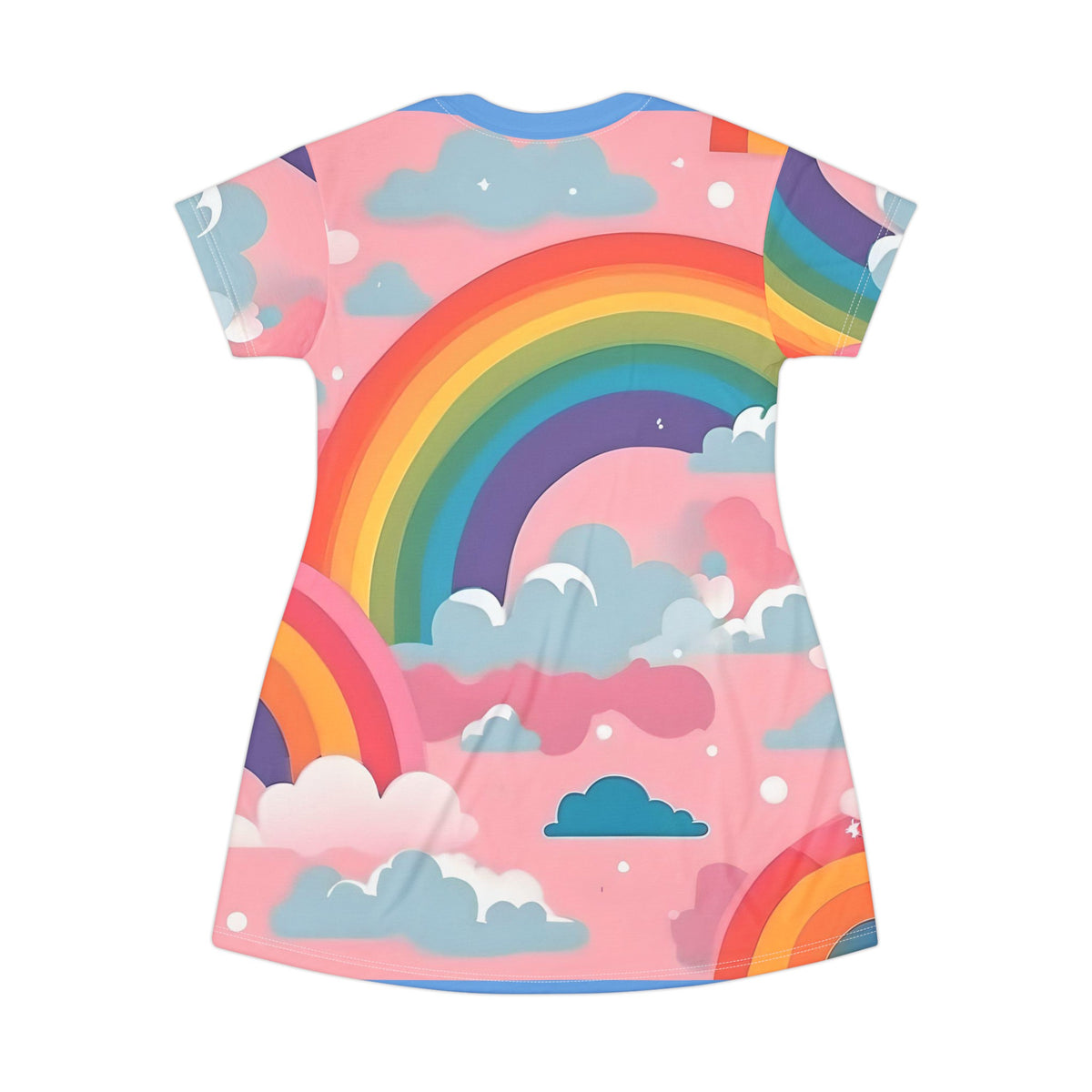 Over The Rainbow All Over Print T-Shirt Dress