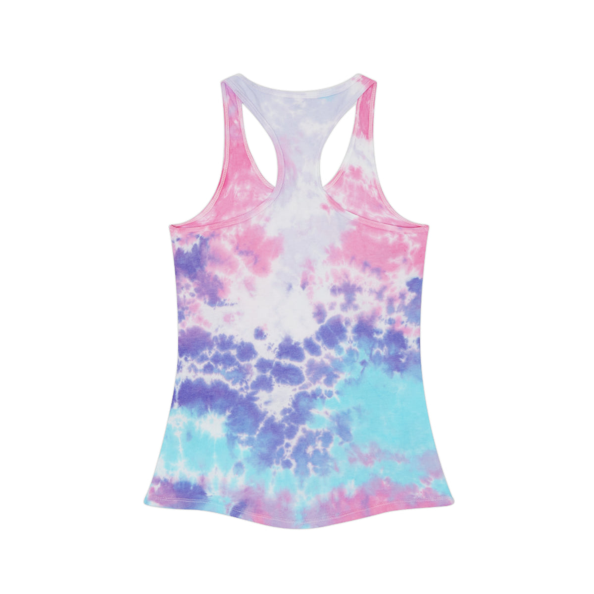 I'm Fine - Rainbow Skull Print - Tie Dye Racerback Tank Top