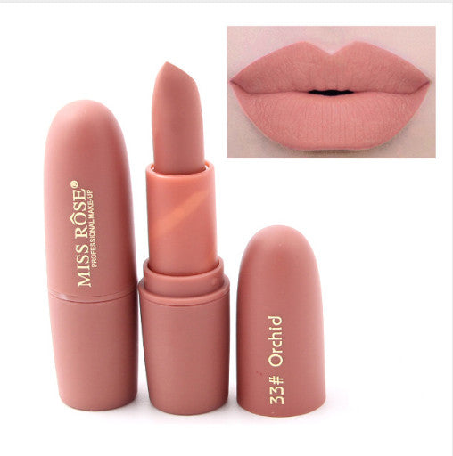 Miss Rose Moisturizing Comfort Matte Long Lasting Low Fade Lipstick