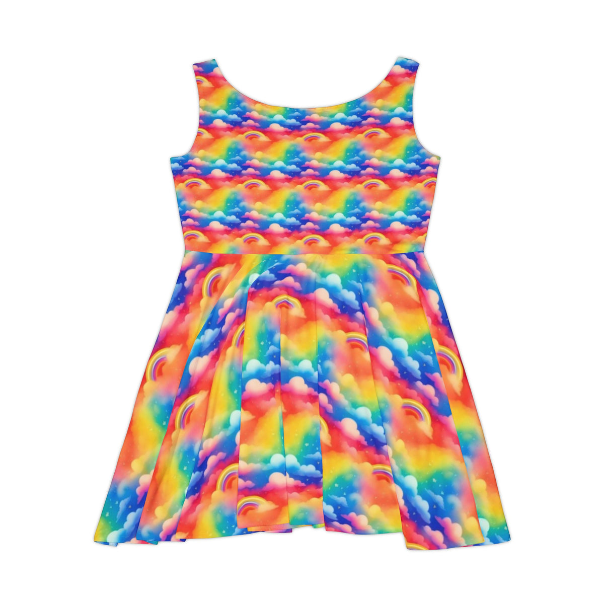 Rainbows And Clouds Women's Skater Dress (AOP)