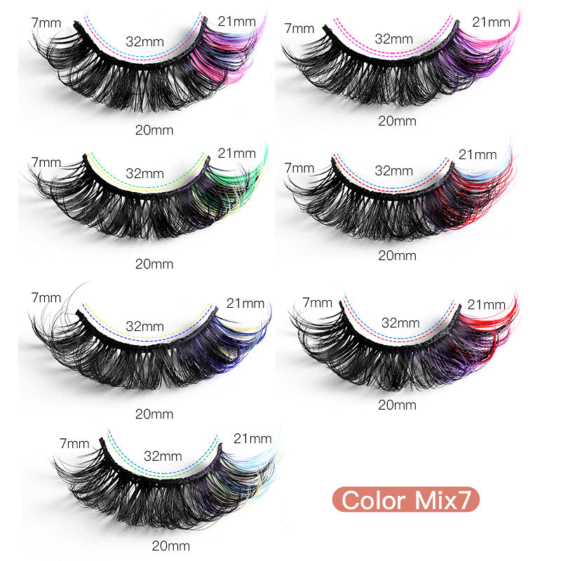 High Quality Mink Hair Colorful Thick And Curly Eyelashes