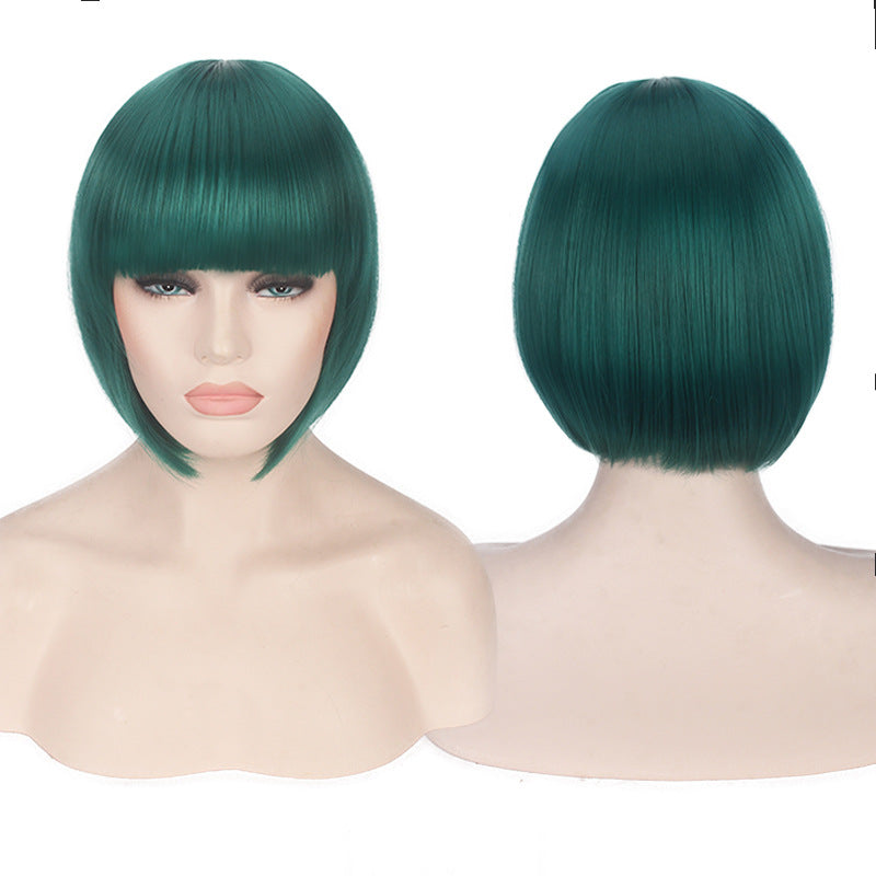 Dyed Short Hair Sharp Bob Cosplay Wig Multiple Options